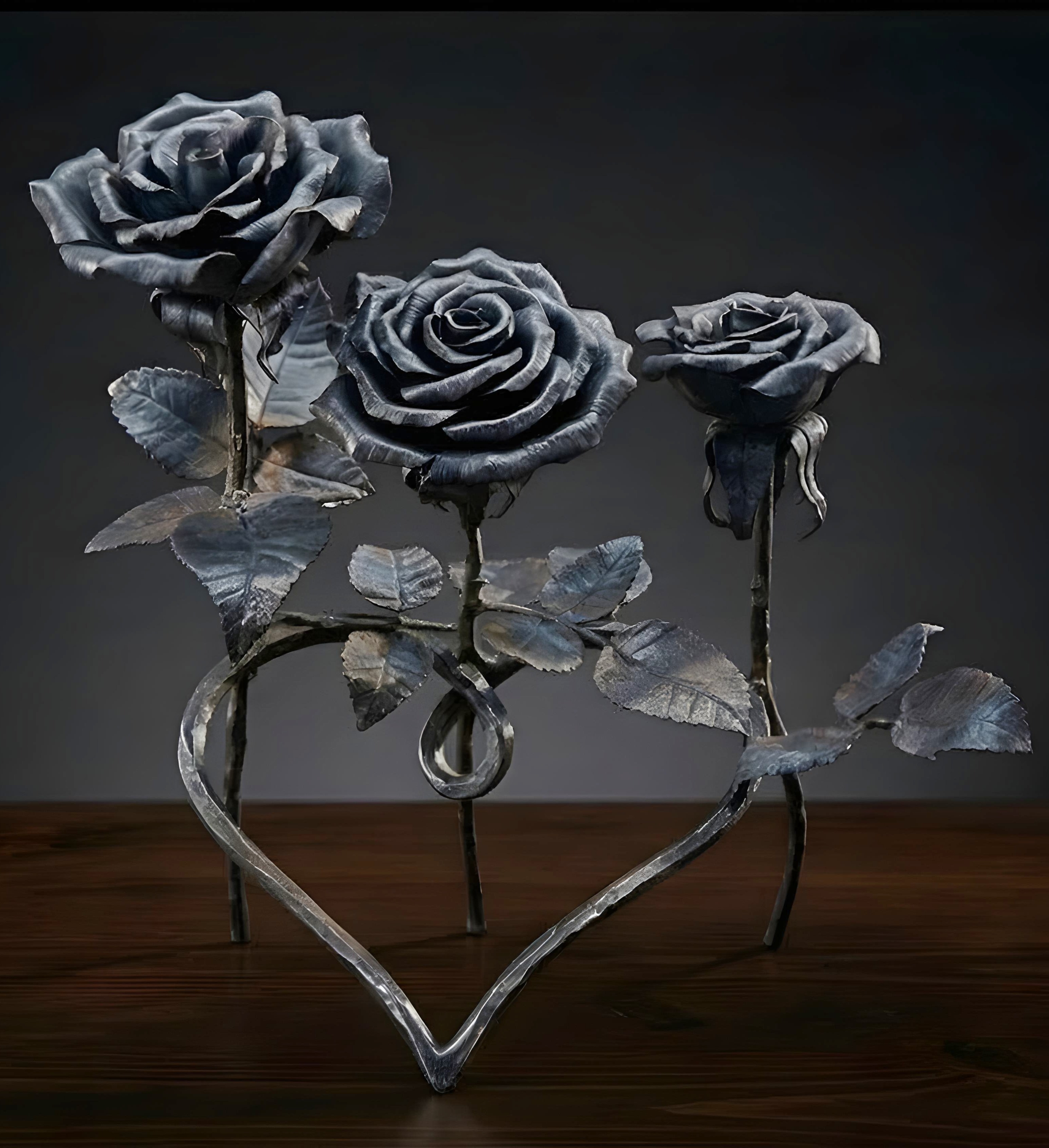 The Anvil Rose — Ręcznie kute stalowe róże premium